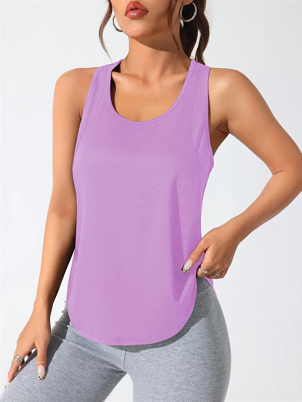 Women's Loose Racerback Sleeveless Sports Tank Top For Workout Outfits