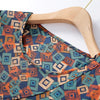 Silky Touch Waist Button Mid Length Elegant Casual Chiffon Short Sleeve Female Dress 4XL
