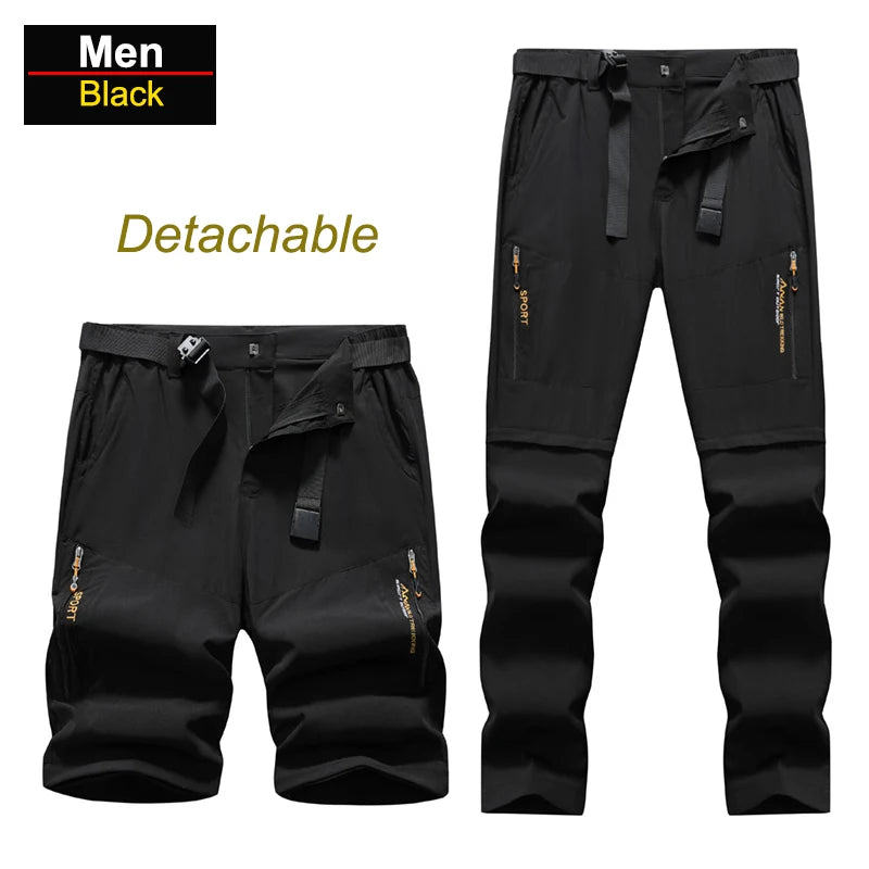 Men's Convertible Quick Dry Hiking Pants with Detachable Legs