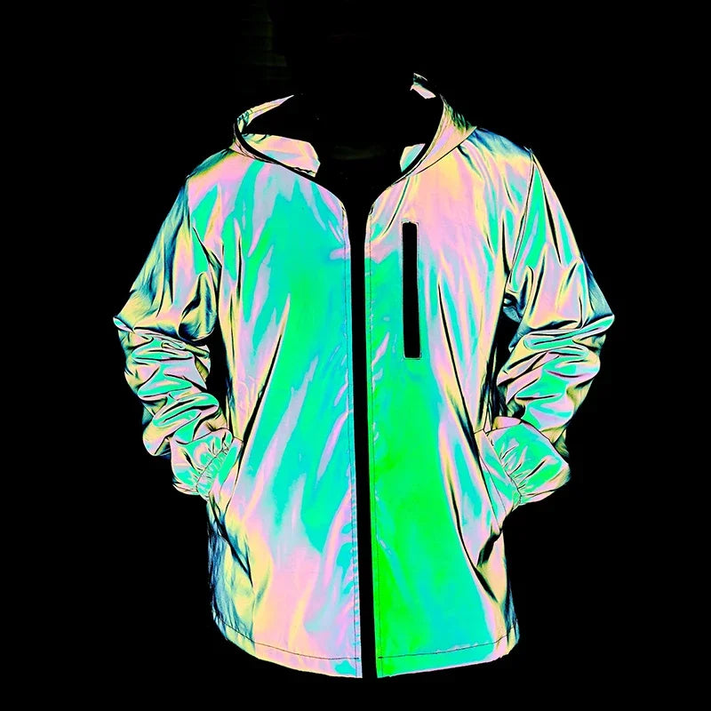 Hooded Long Sleeve Full Zip Casual Streetwear Jacket