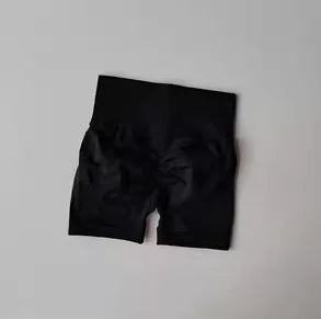 Women's High Waist Scrunch Back Polyester Shorts for Gym Workouts