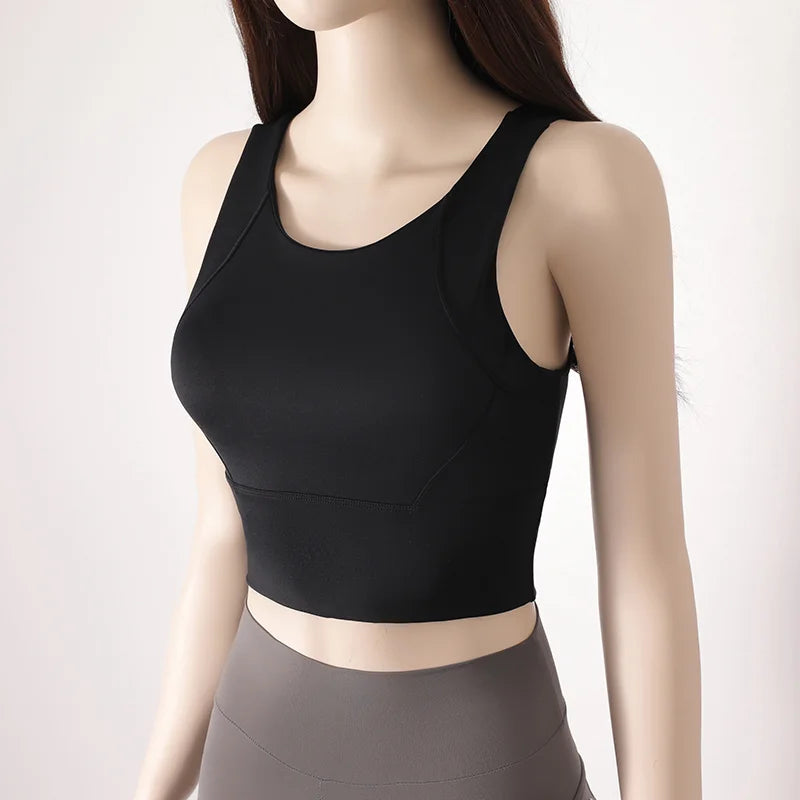 Women's High Neck Racerback Sports Bra