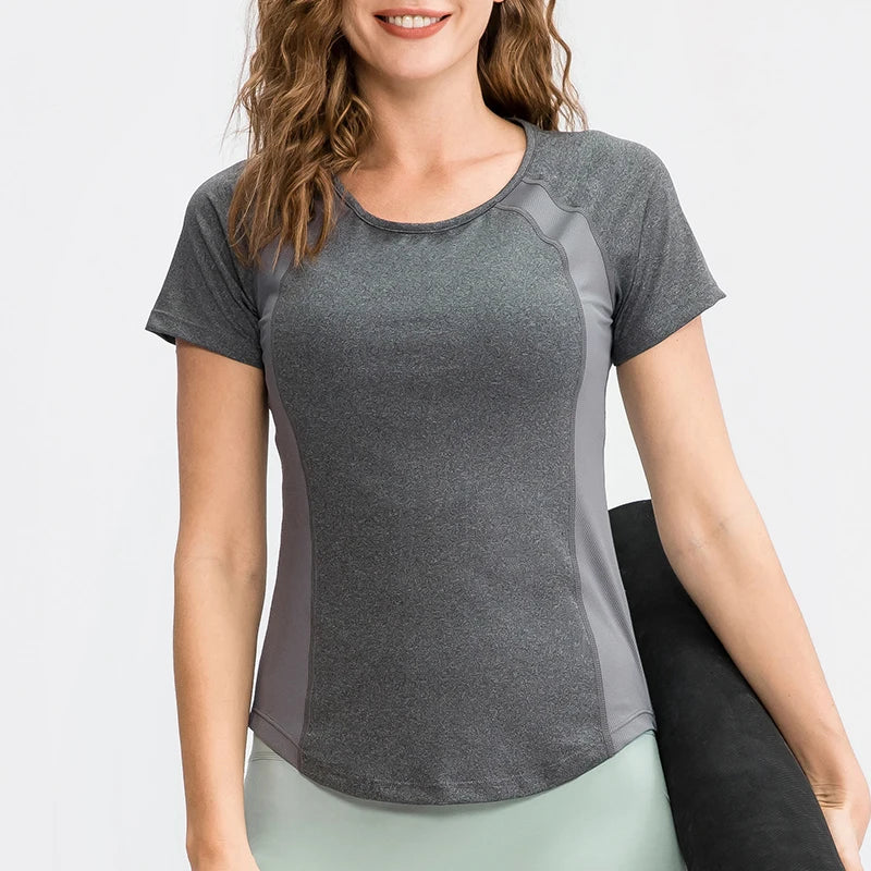 Women's Loose Round Neck Short Sleeve T-shirt For Workout Outfits