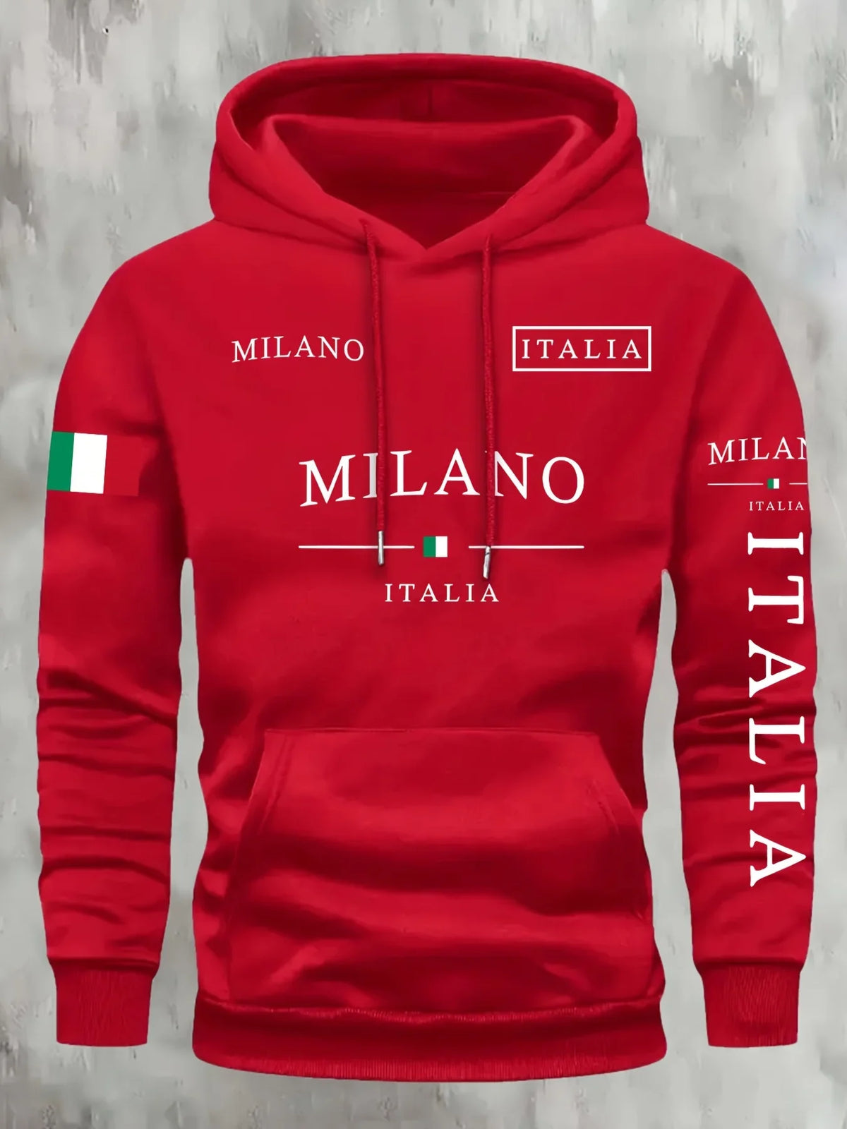 Italia Milano Letter-Print Long-Sleeve Crewneck Sweatshirt
