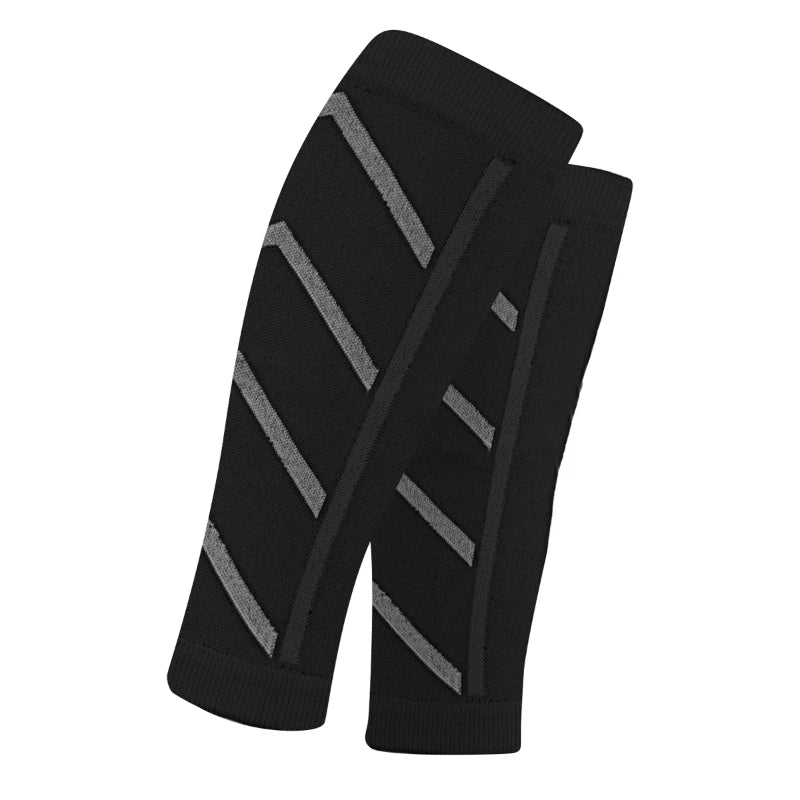 Color Block Calf Sleeves with Footless Open End Shape