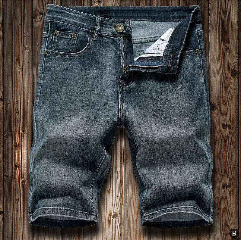 Men's Straight Cut Denim Shorts for Casual Everyday Wear
