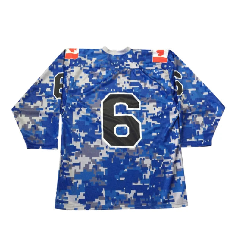 Skull Number Hockey Graphic Long Sleeve Jersey For Sports Outfits