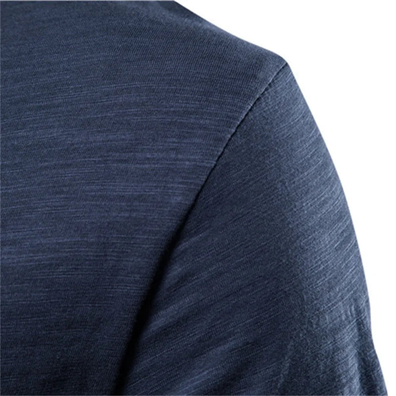 Men’s Cotton Knit Crew-Neck T-Shirt with Short Sleeves