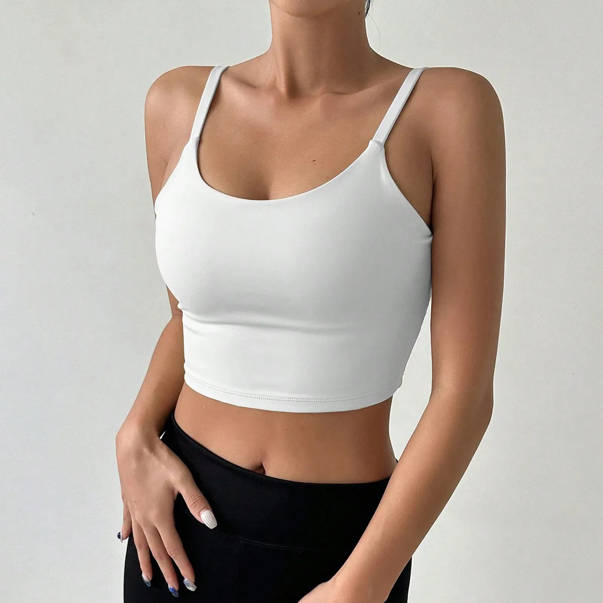 Women's Scoop Neck Wide Strap Sports Bra