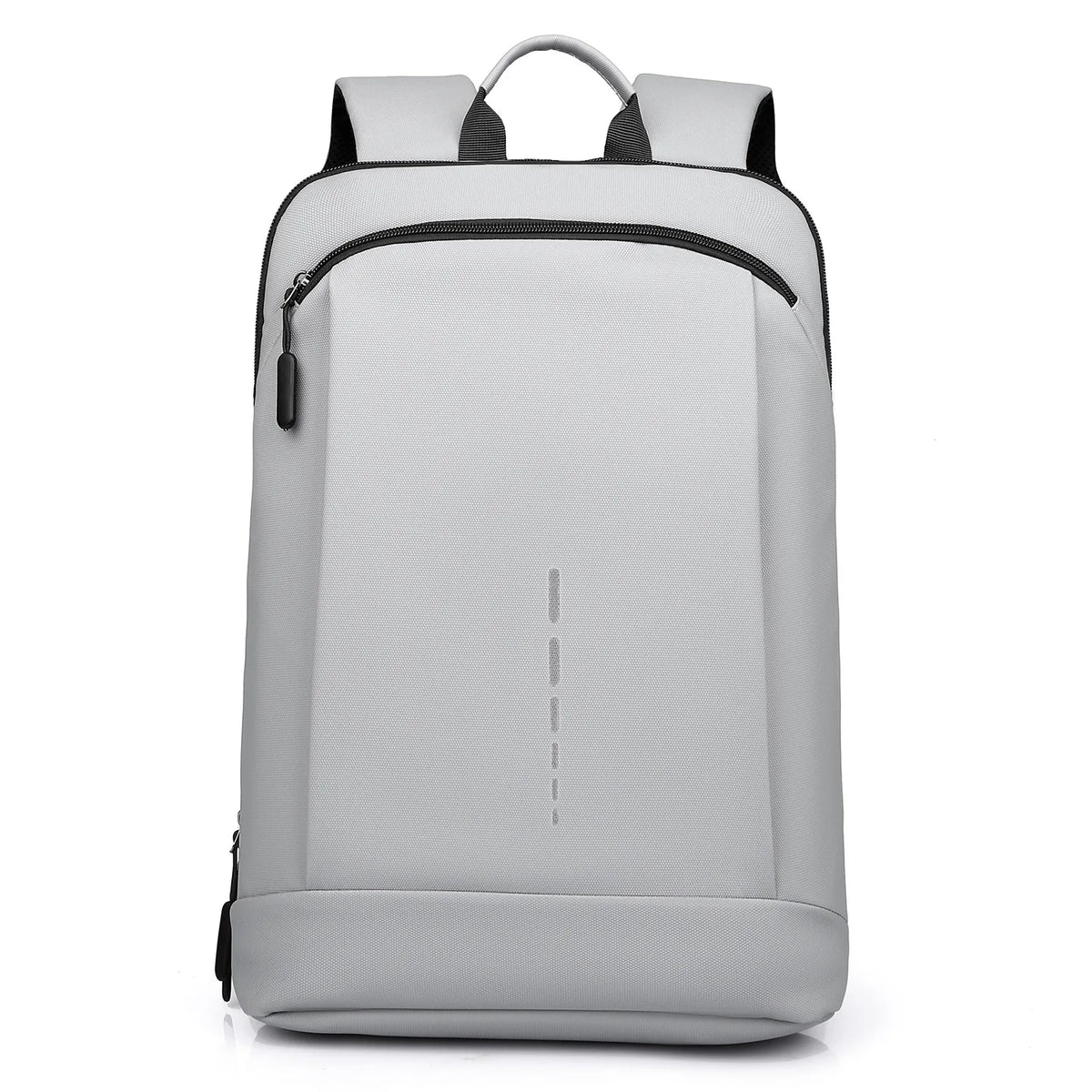 Rectangular Laptop Backpack with Front Pockets and Carry Handle