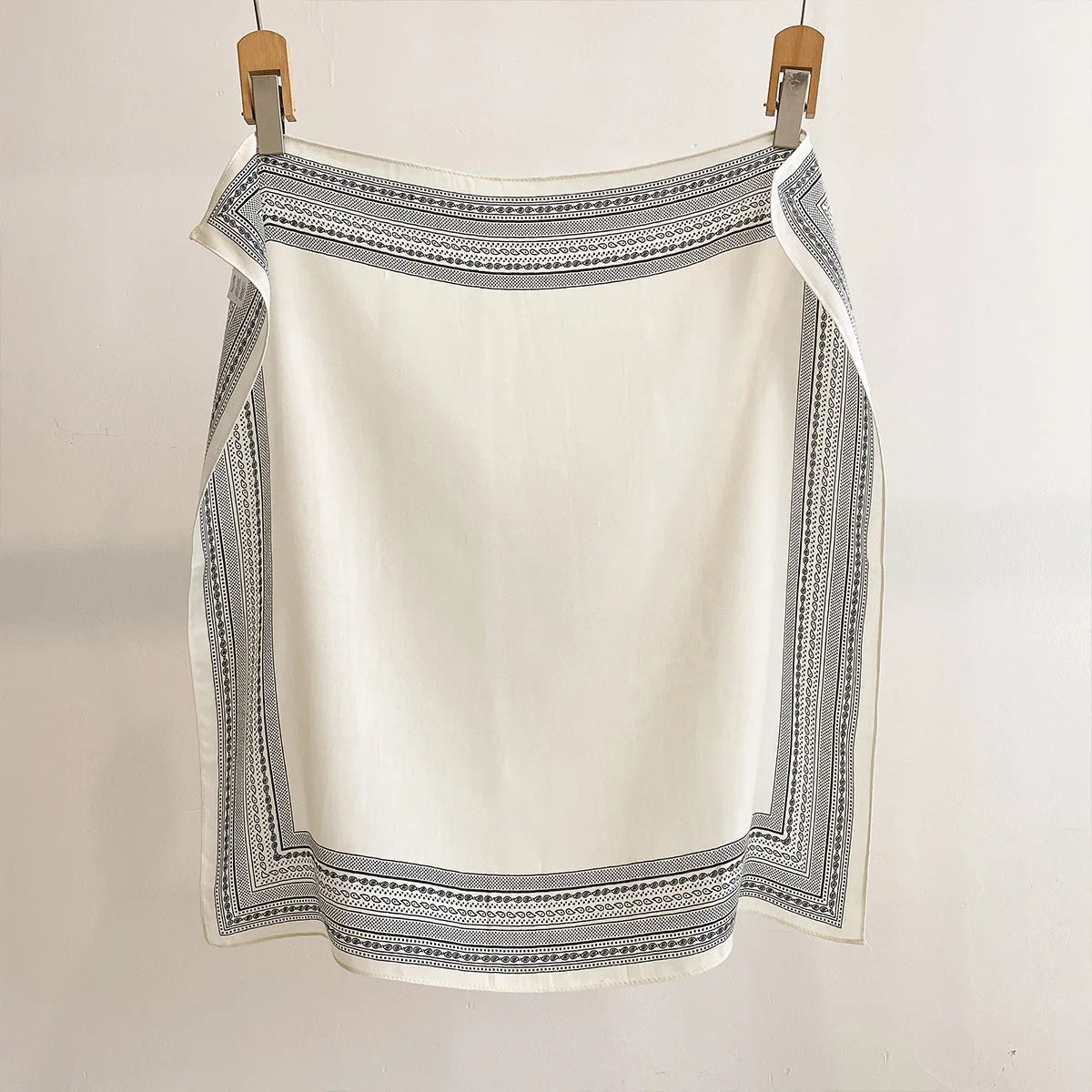 Printed Square Scarf with Polka Dot Pattern Options