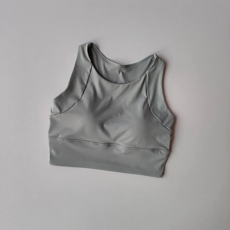 Women's High Neck Racerback Sports Bra