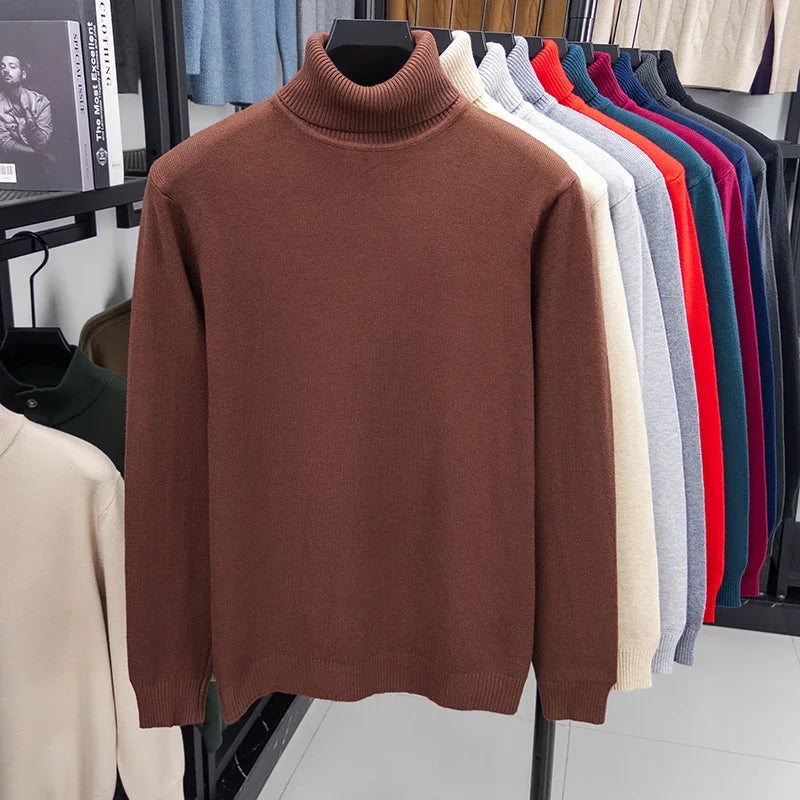 Men's Turtleneck Long Sleeve Knit Sweater