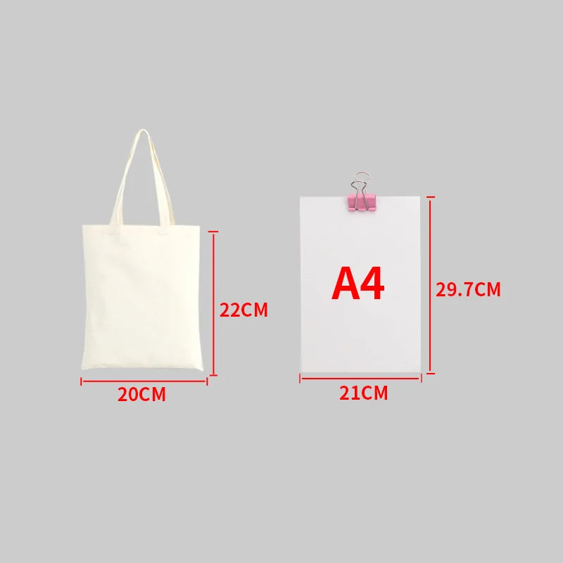 Plain Canvas Style Tote Bag with Long Shoulder Handles