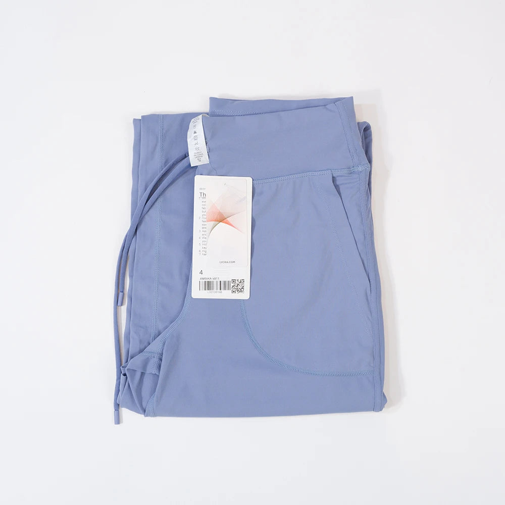 Women's High Waist Nylon Blend Wide Leg Pants for Casual Outdoor Outfits