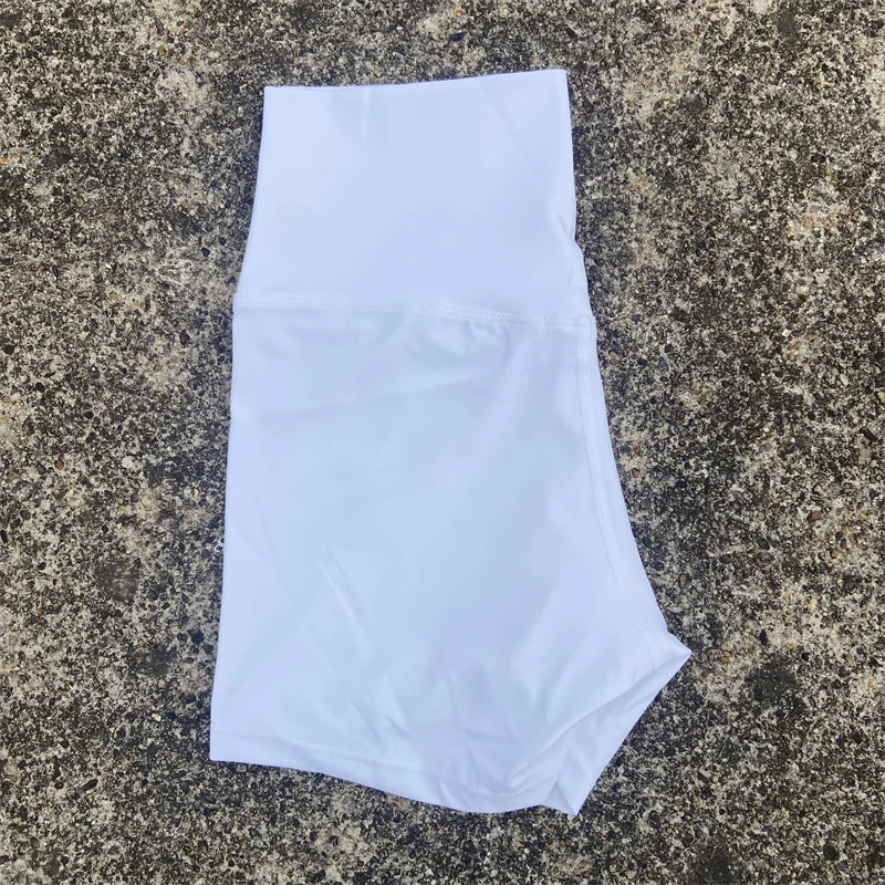 Women's High Waist Nylon Blend Biker Shorts with Colour Options