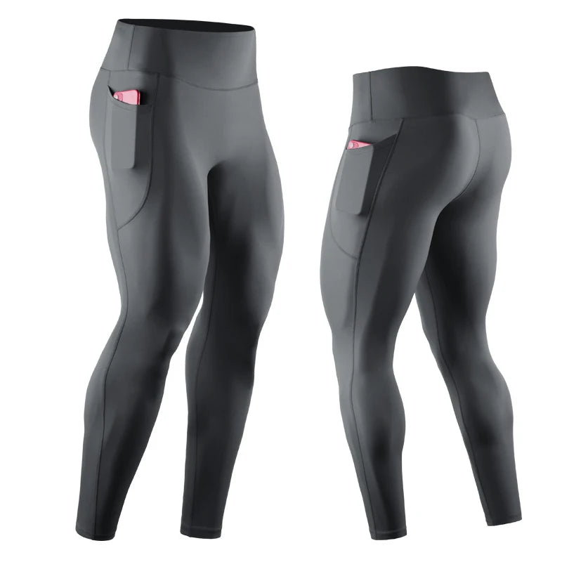 Men's Pocket Training Leggings for Gym and Running