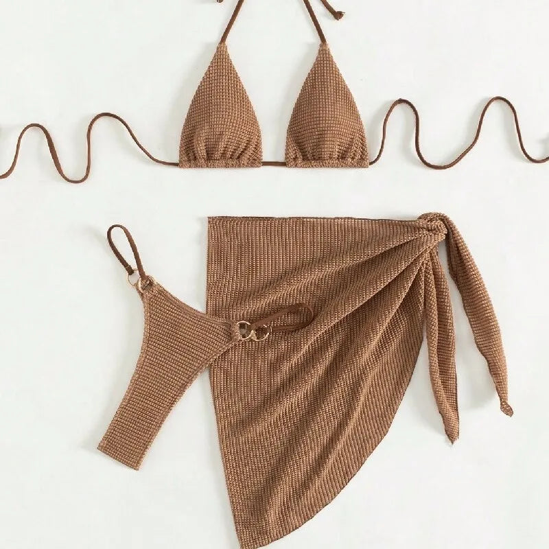 Halter Bikini with Matching Skirt
