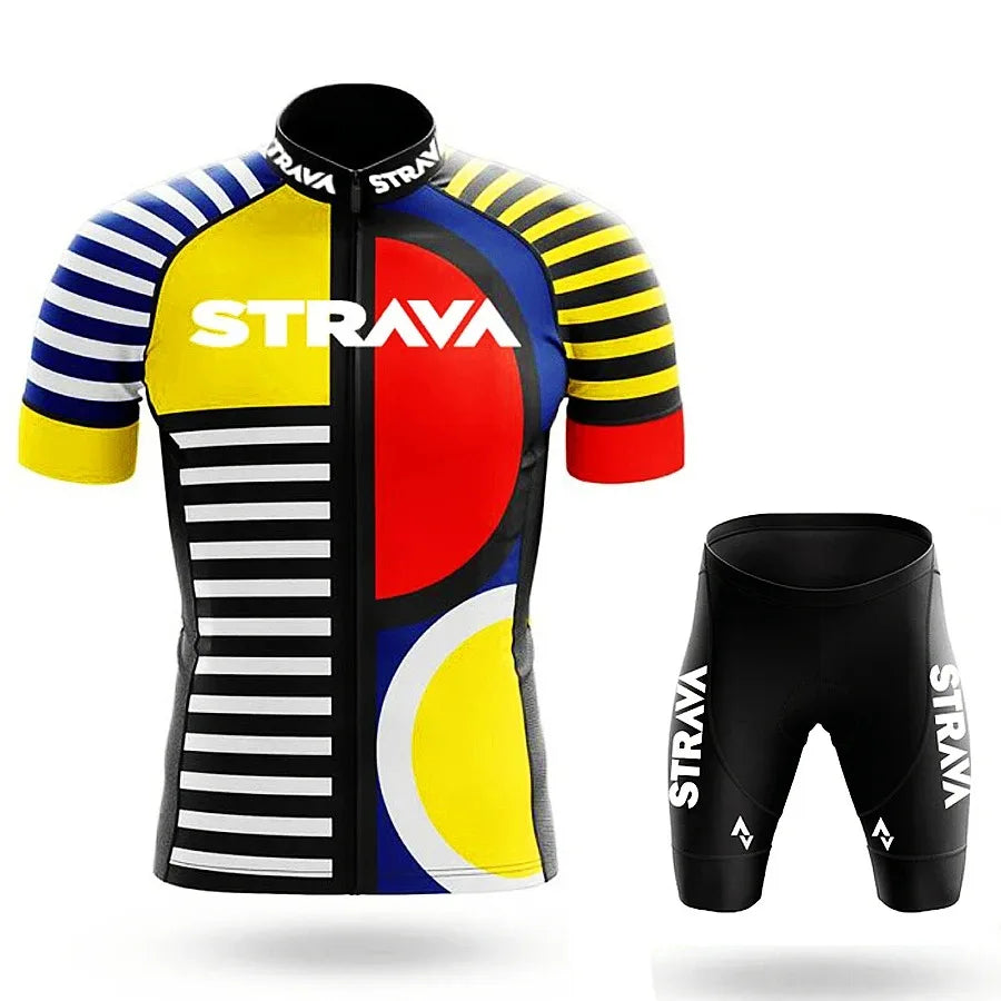 Men's Graphic Cycling Jersey and Shorts with Outfit Set Options