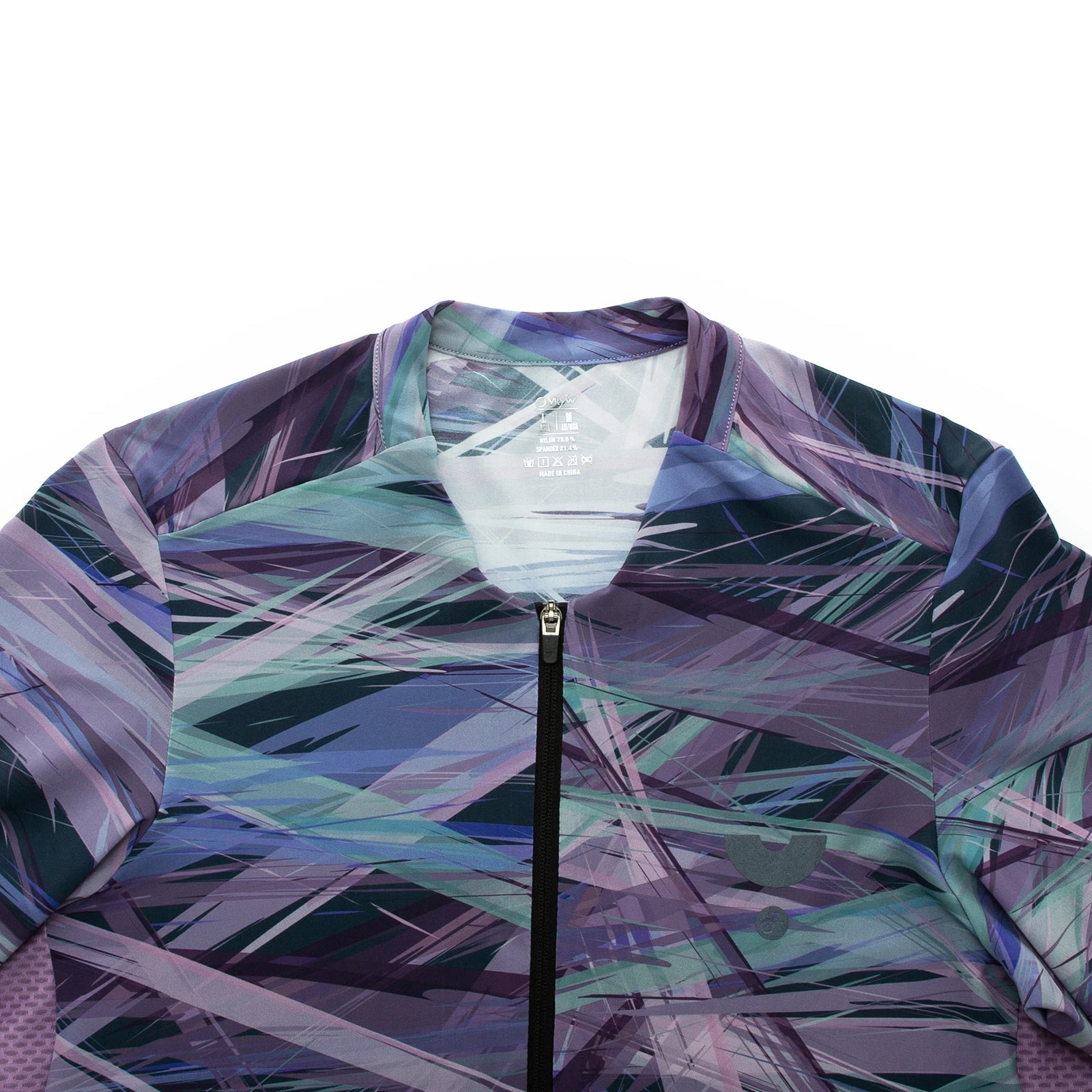 Men's Abstract Print Cycling Jersey with Short and Long Sleeve Options