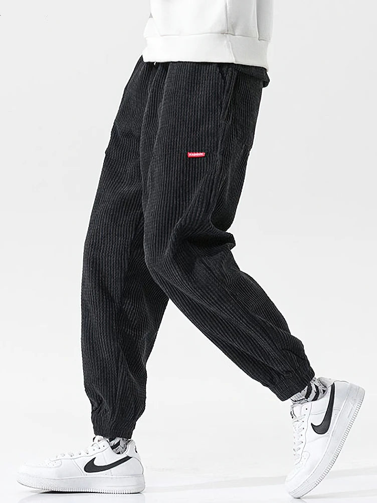 Men's Elastic Waist Loose Fit Casual Pants For Everyday Wear