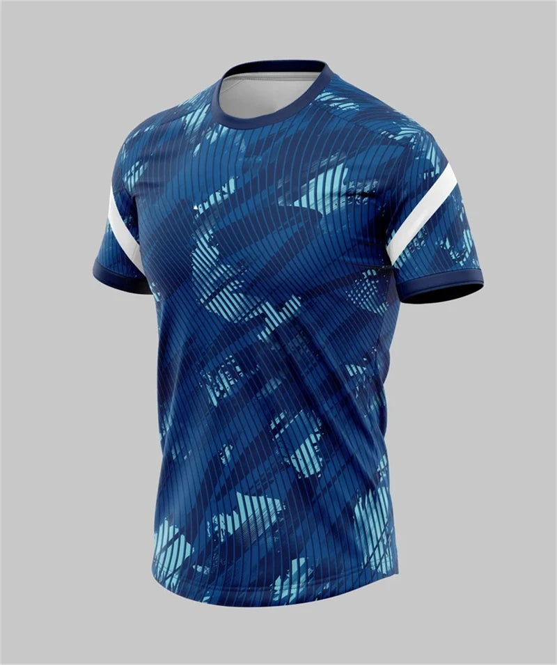 Geometric Sports Print Short Sleeve T-shirt For Sports Outfits