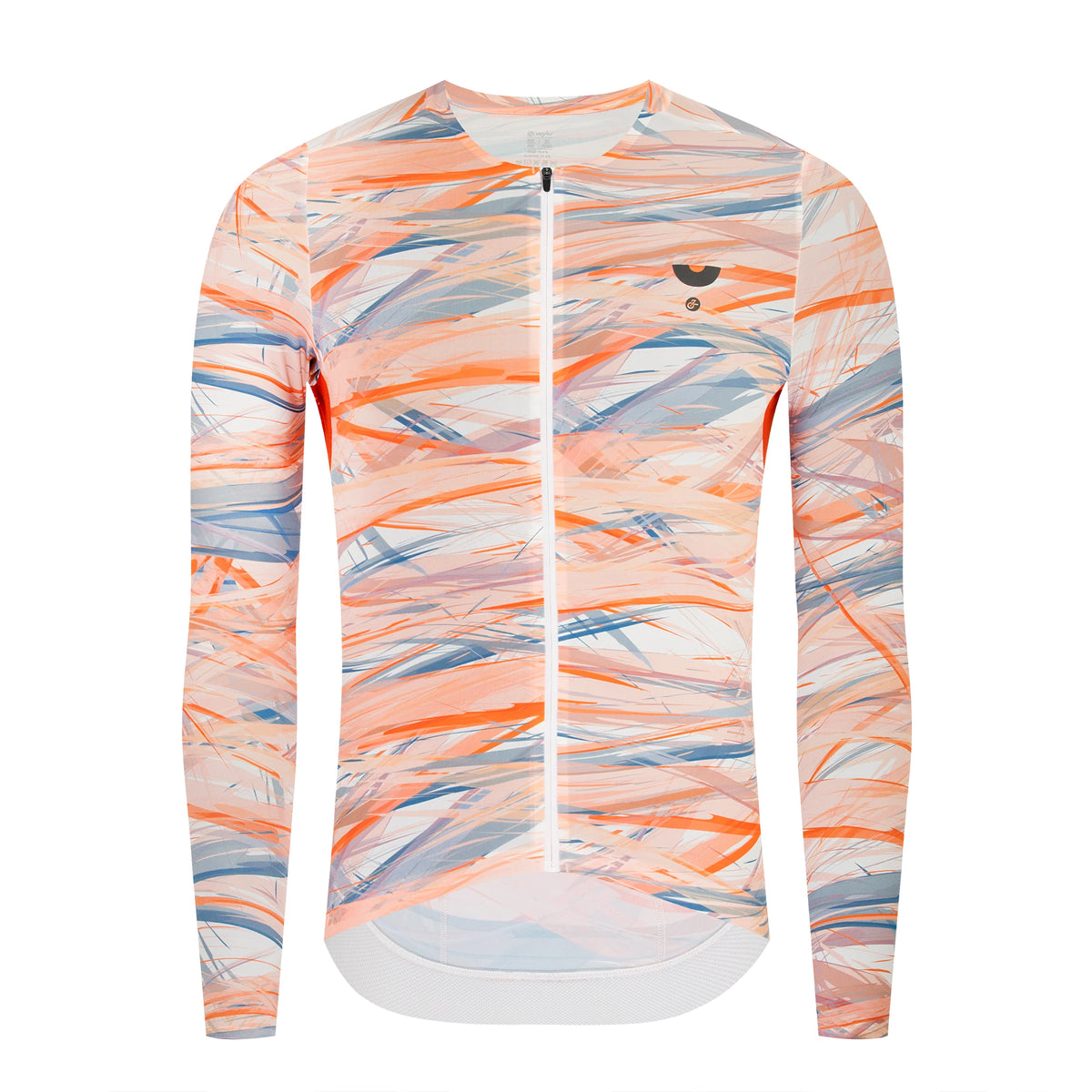 Men's Abstract Print Cycling Jersey with Short and Long Sleeve Options