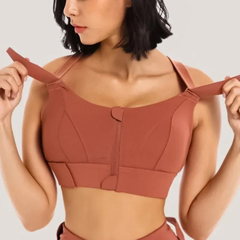 Women's Zip-Front Sports Bra