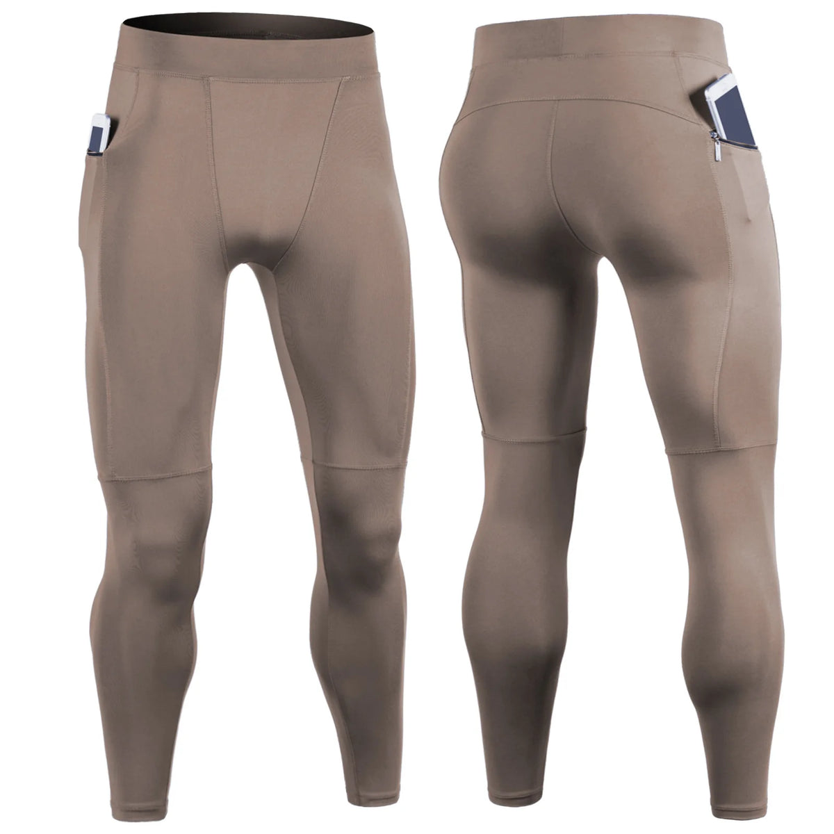 Men's Pocket Training Leggings for Gym and Running