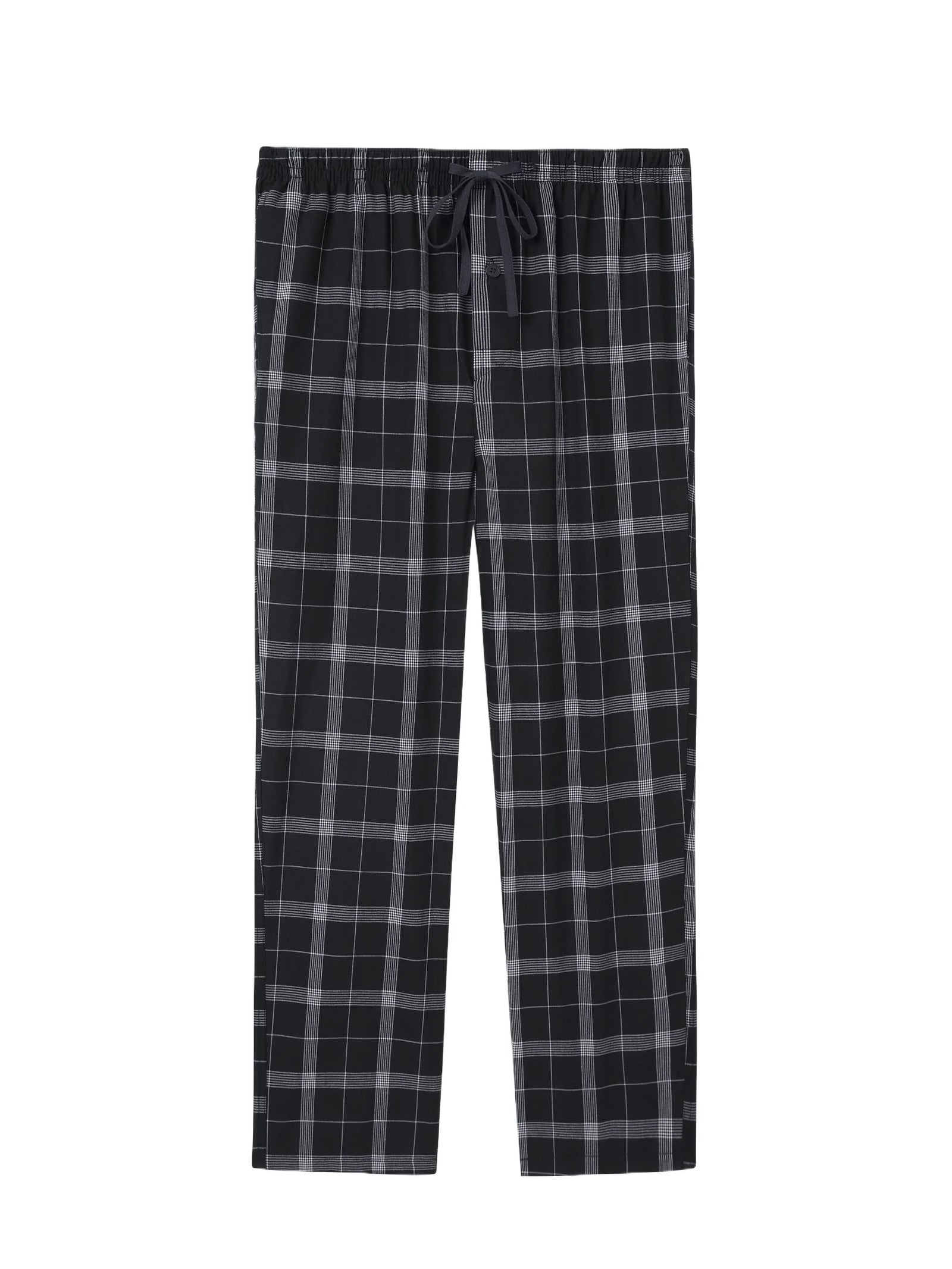 Men's Plaid Elastic Waist Straight Leg Lounge Pajama Pants