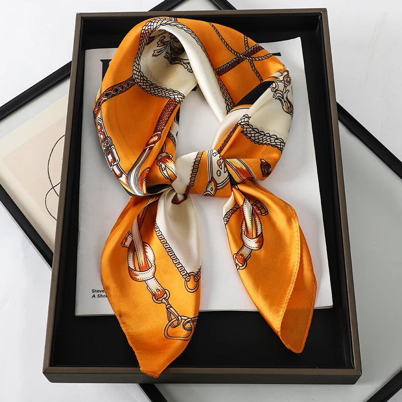 Floral Print Large Square Scarf for Draped Wrap Styling