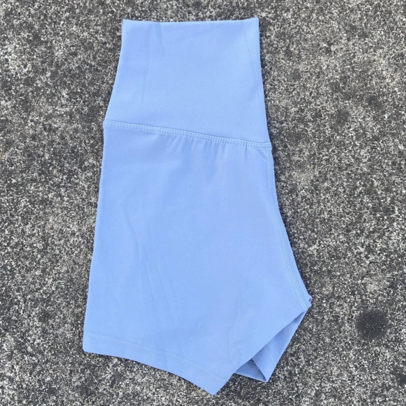 Women's High Waist Nylon Blend Biker Shorts with Colour Options