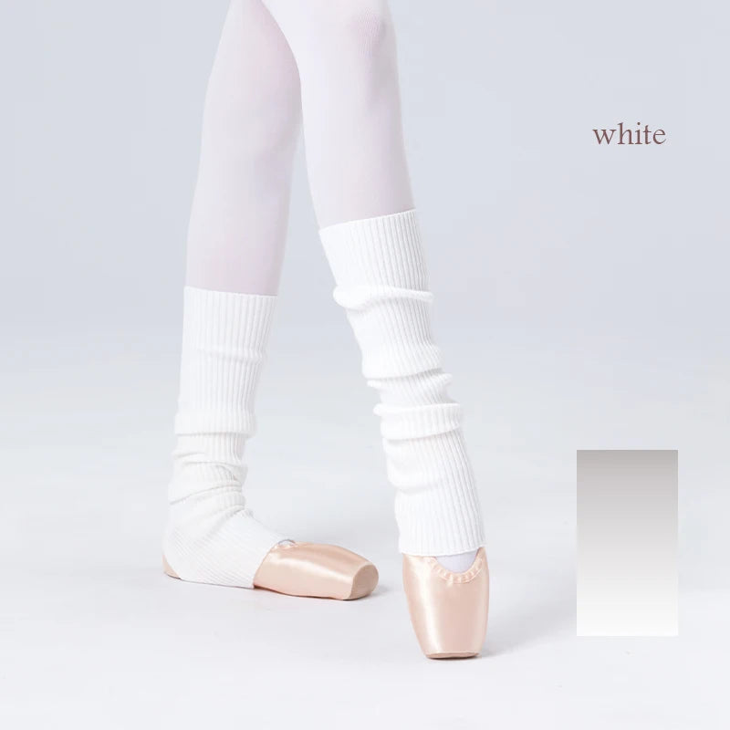 Ribbed Ballet Leg Warmers with Open Heel Foot Shape