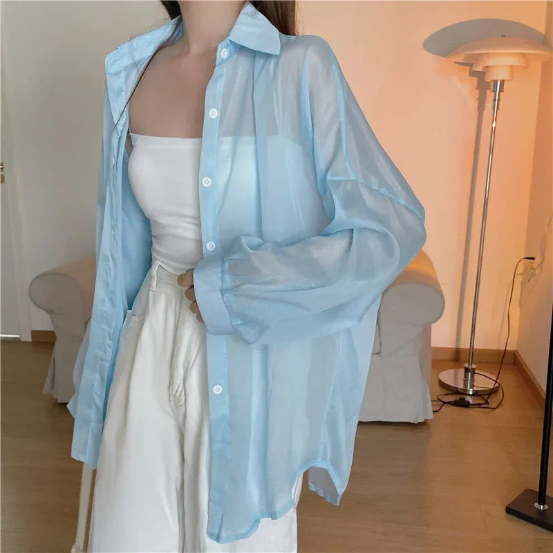 Women's Collared Long Sleeve Shirt