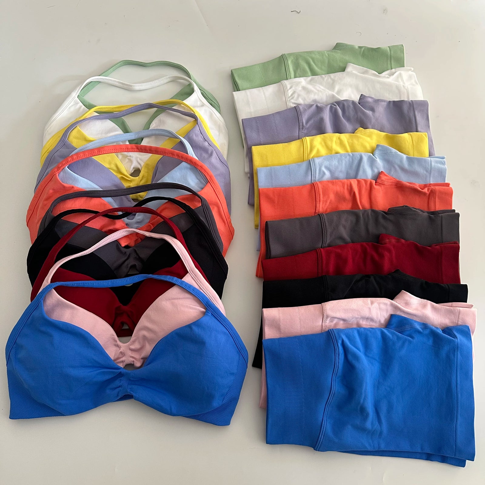 Women's Strappy Bra And Shorts Yoga Set For Workout Outfits