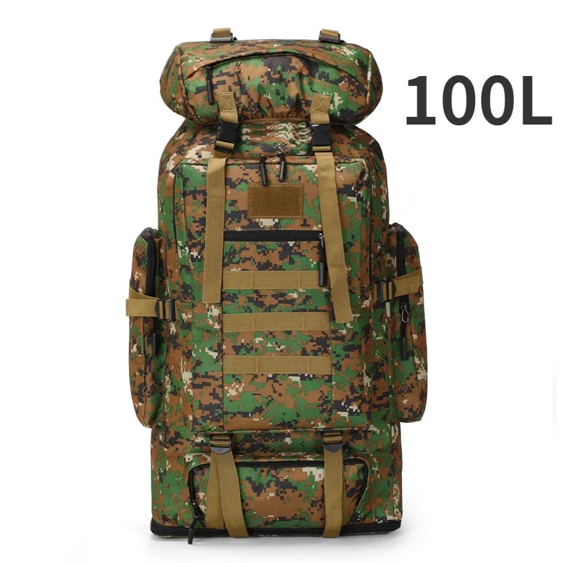 Large Outdoor Backpack with Webbing and Side Compression Straps