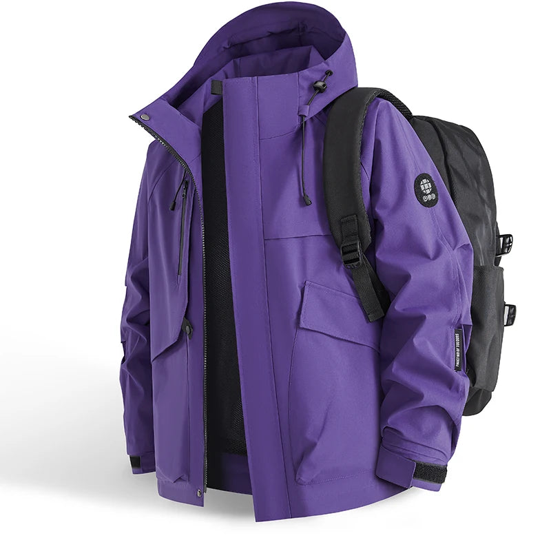 Hooded Zip-Front Hiking Jacket