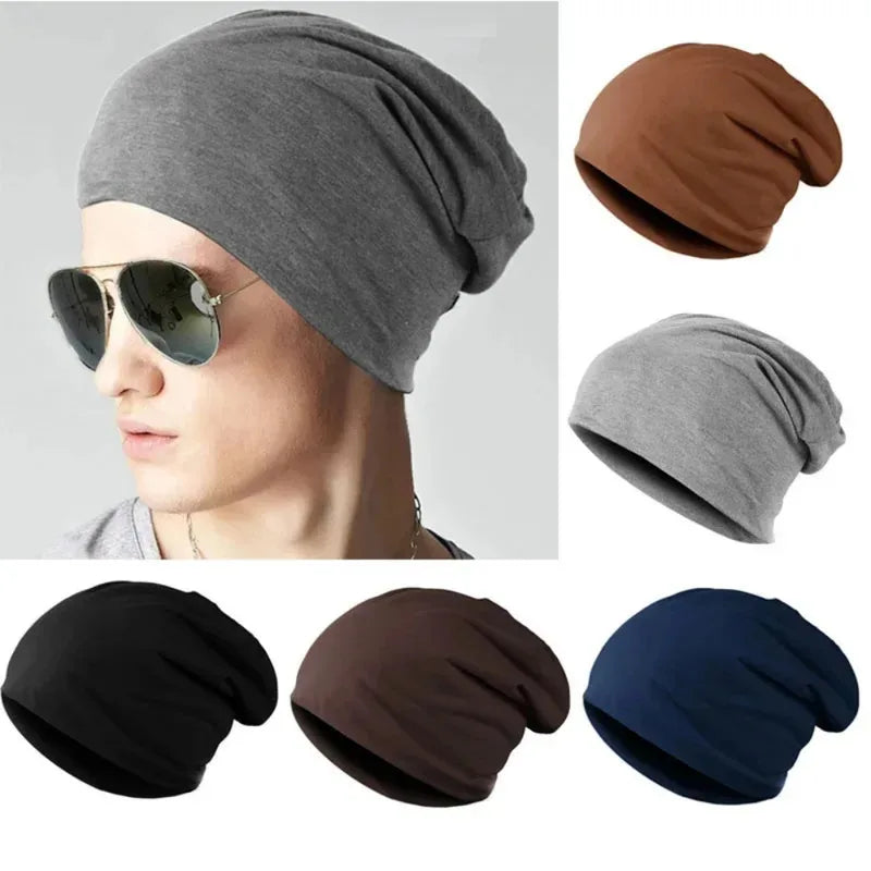 Solid Slouchy Pull On Beanie with Draped Crown