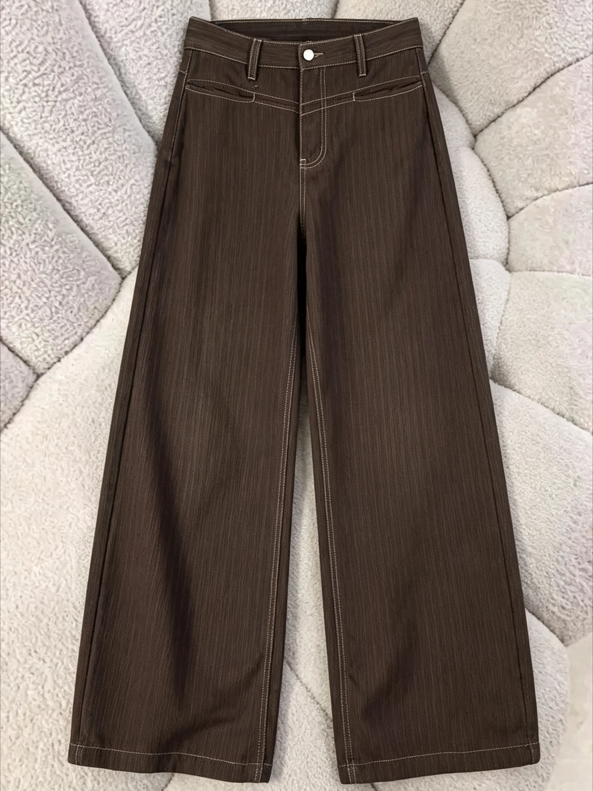 Women's Striped Washed Loose Fit Denim Jeans For Everyday Outfits