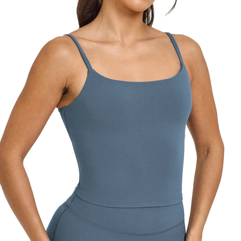 Women's Thin Strap Scoop Neck Tank Top