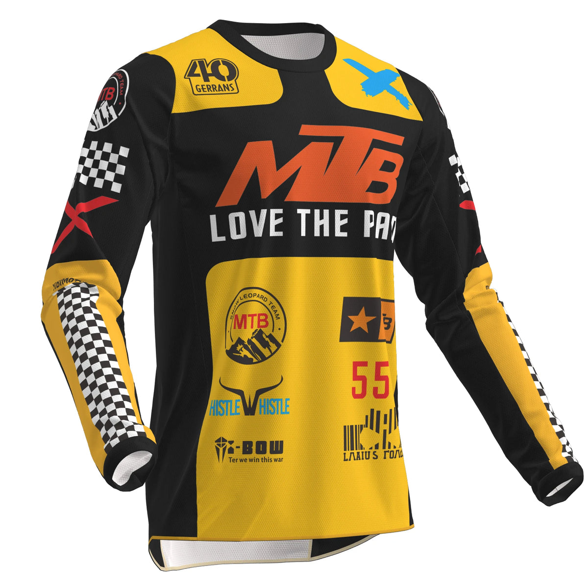 Men's Long Sleeve Pullover Cycling Jersey for Mountain Bike Riding