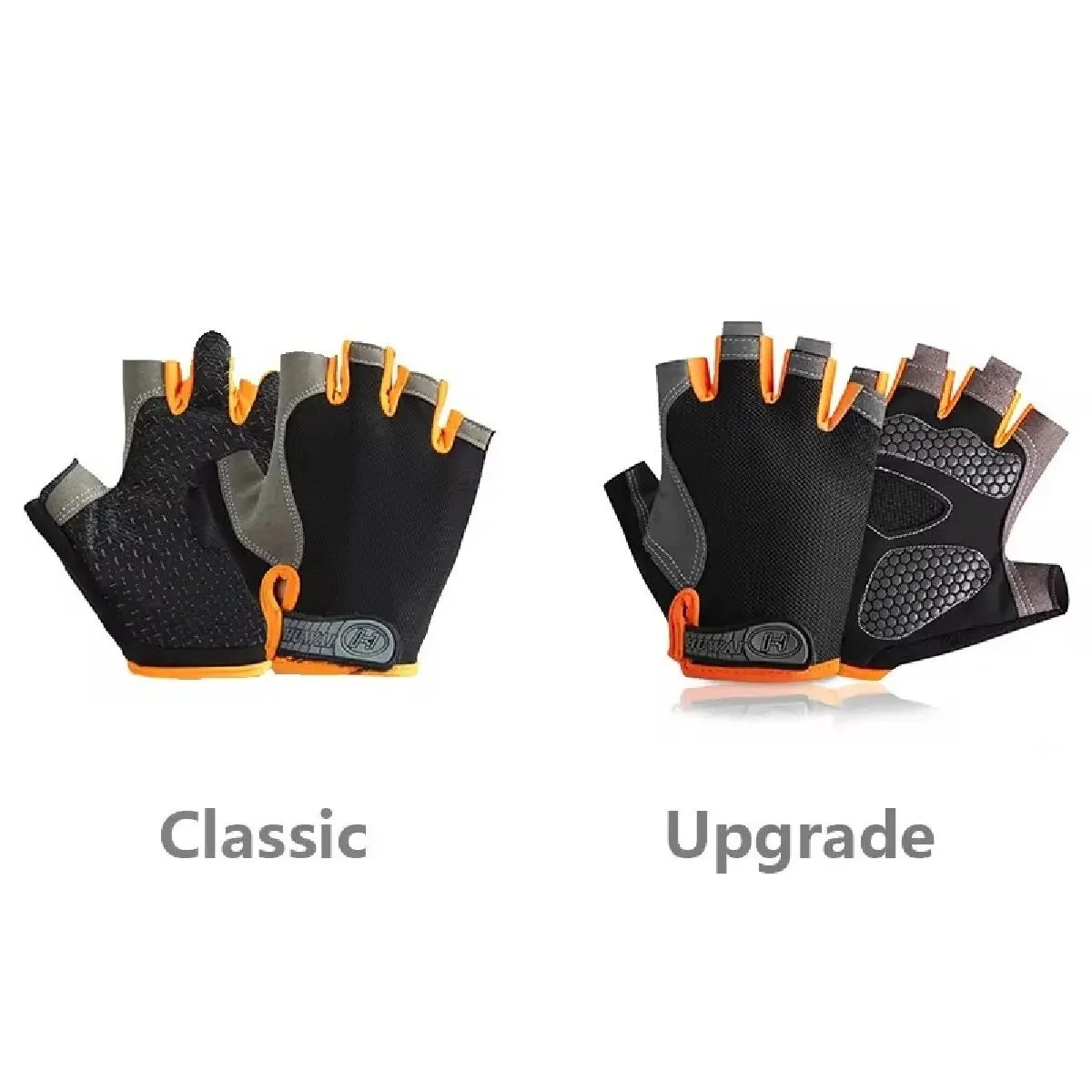 Fingerless Cycling Gloves with Adjustable Short Wrist Straps