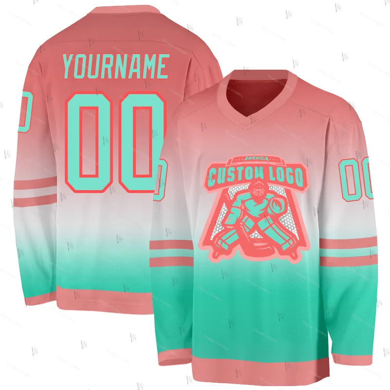Gradient Number Design Long Sleeve Jersey For Sports Outfits