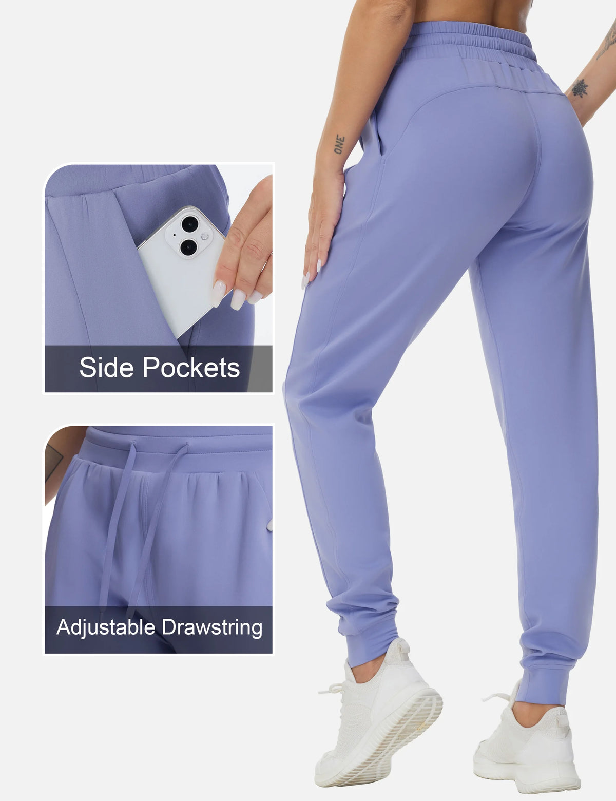 Women's Cuffed Drawstring Yoga Pants For Workout Outfits