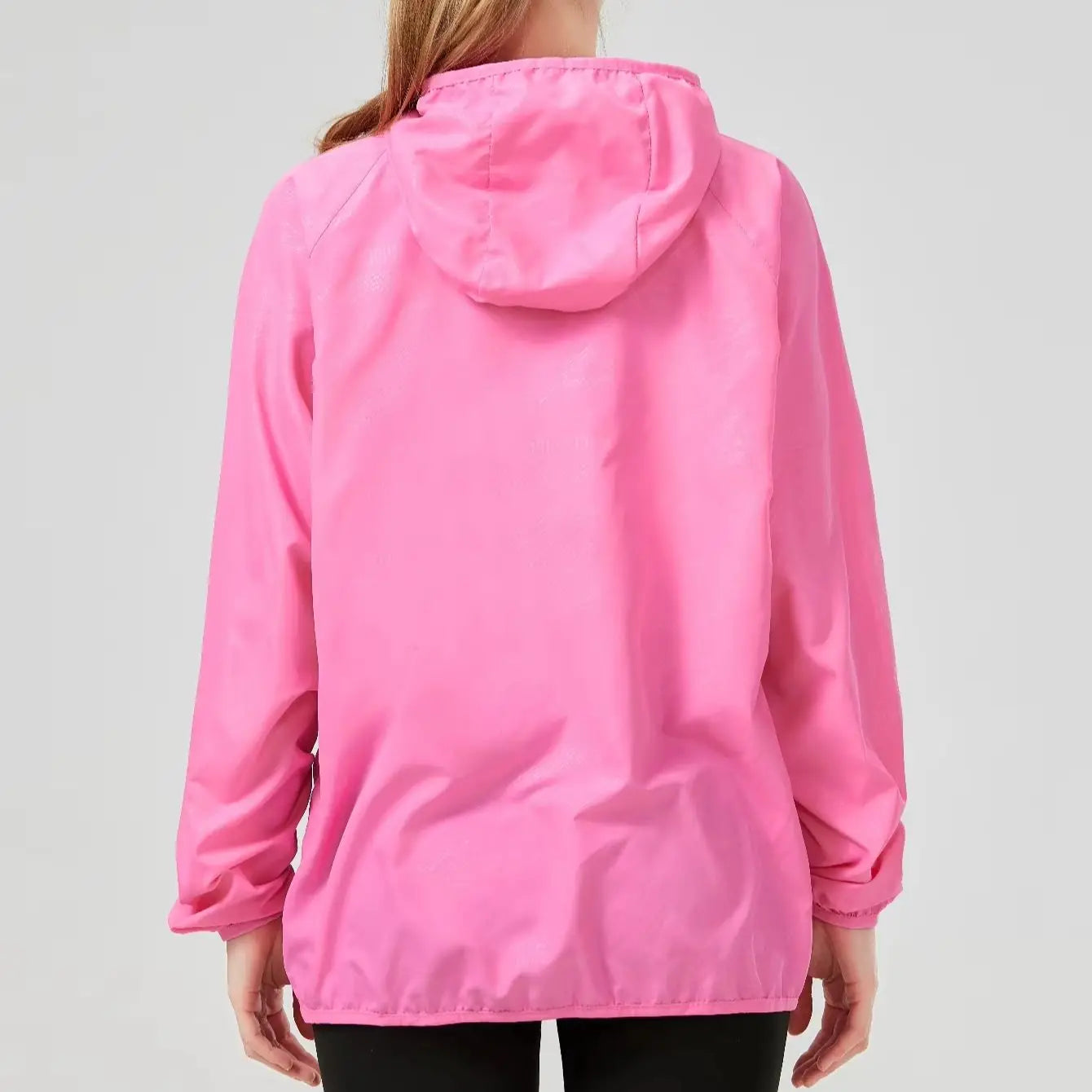 Hooded Long Sleeve Full Zip Outdoor Hiking Jacket with Pockets