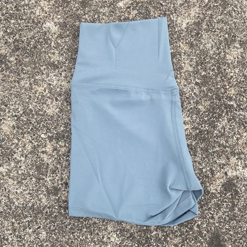 Women's High Waist Nylon Blend Biker Shorts with Colour Options