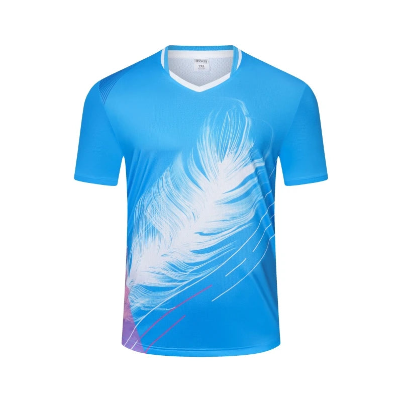 Printed Court Sports Short Sleeve T-shirt For Sports Outfits