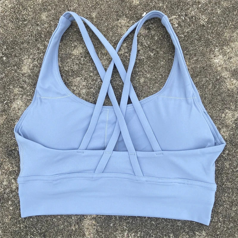 Women's Thin Strap Cross Back Sports Bra
