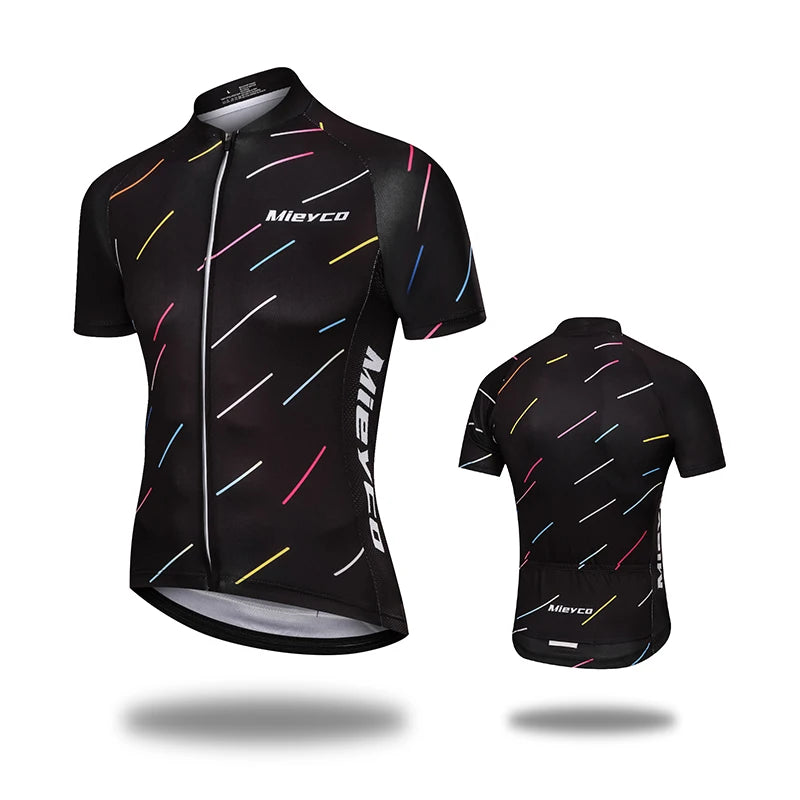 Men Short Sleeve Cycling Jersey Quick Dry Breathable Summer Road Bike Shirt