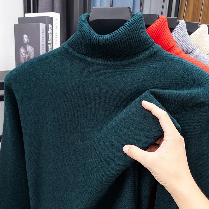 Men's Turtleneck Long Sleeve Knit Sweater